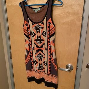 Multicolor print quality sweater dress UNIQUE